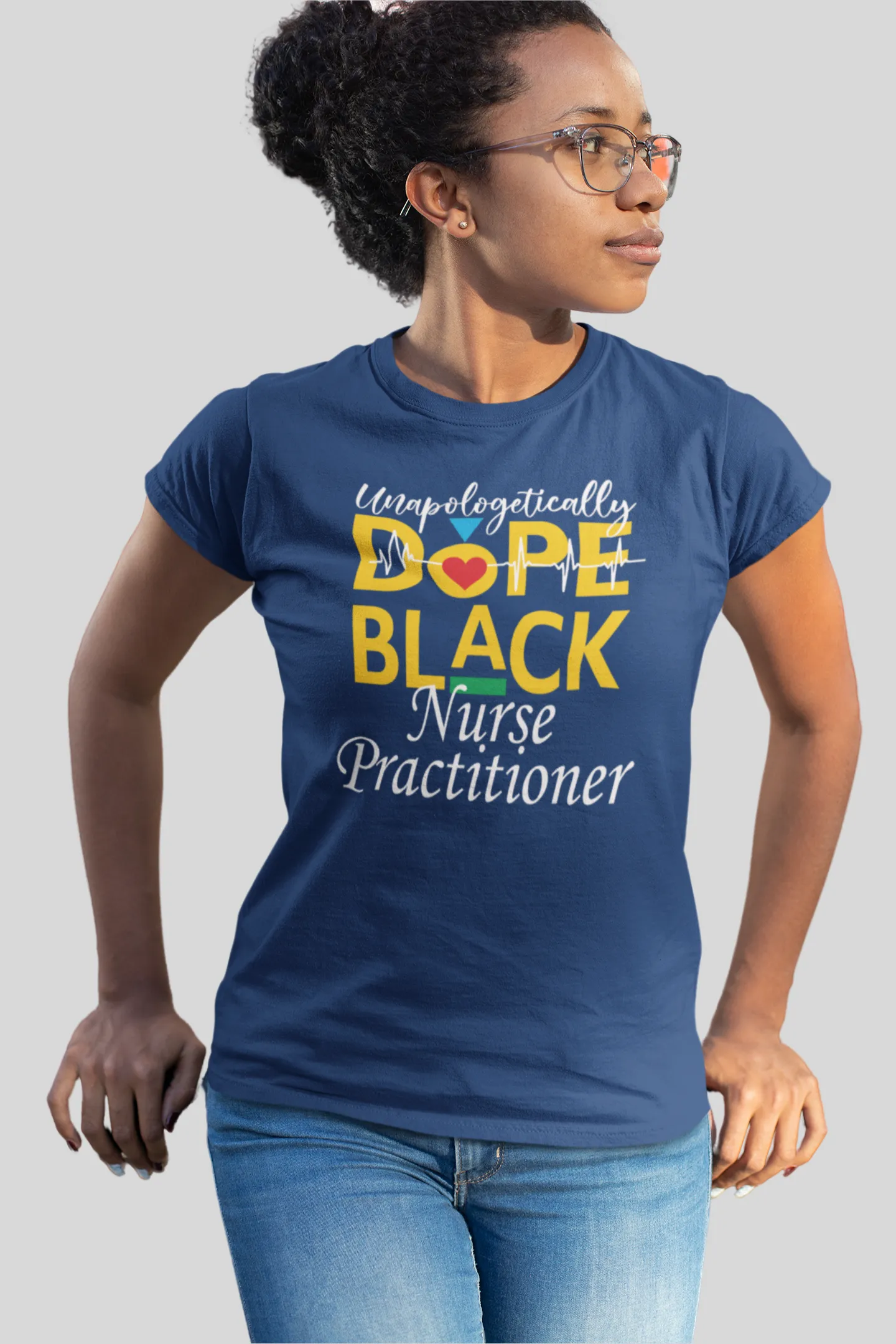 "Unapologetically Dope Black NP" Women's Fitted Tee