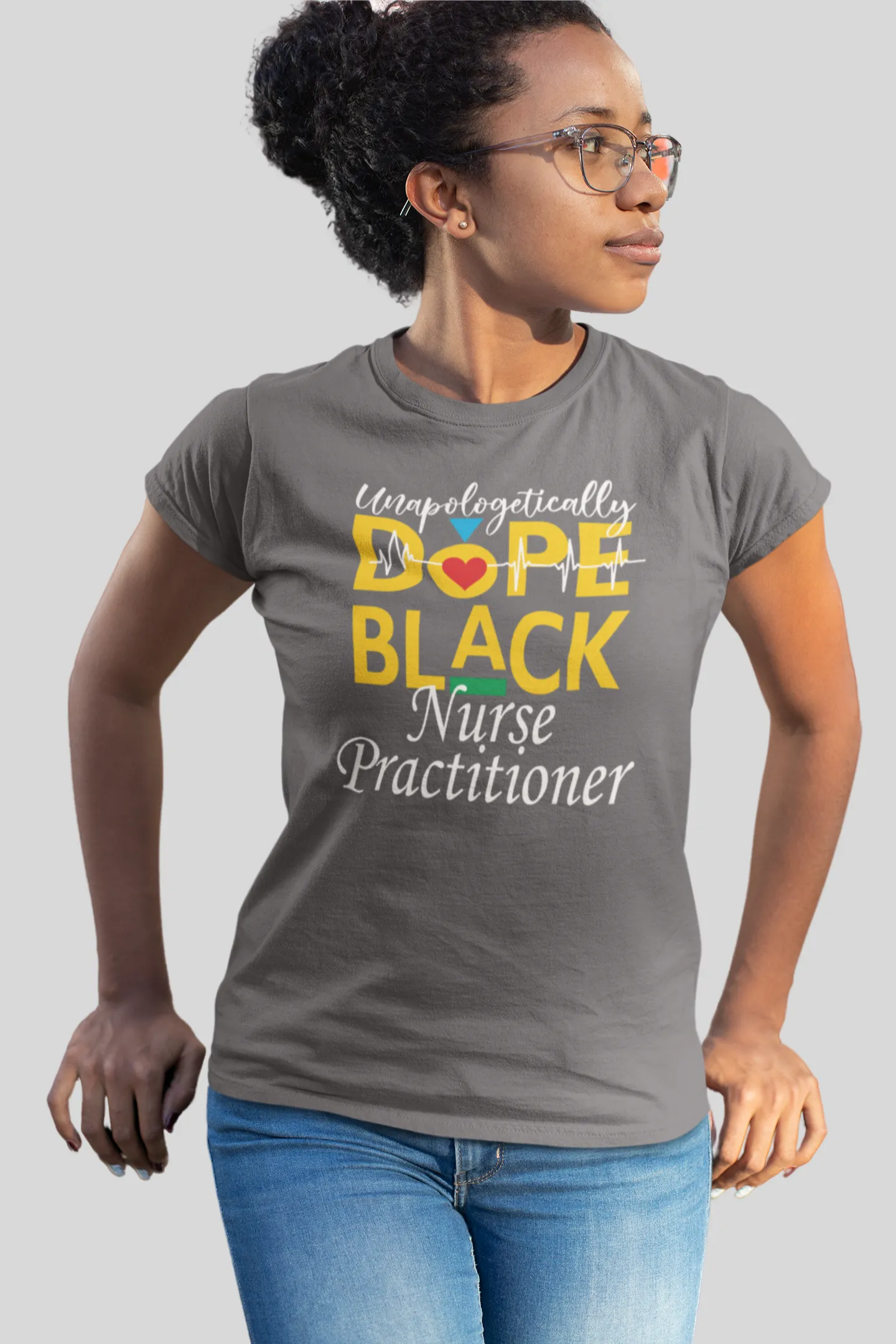 "Unapologetically Dope Black NP" Women's Fitted Tee