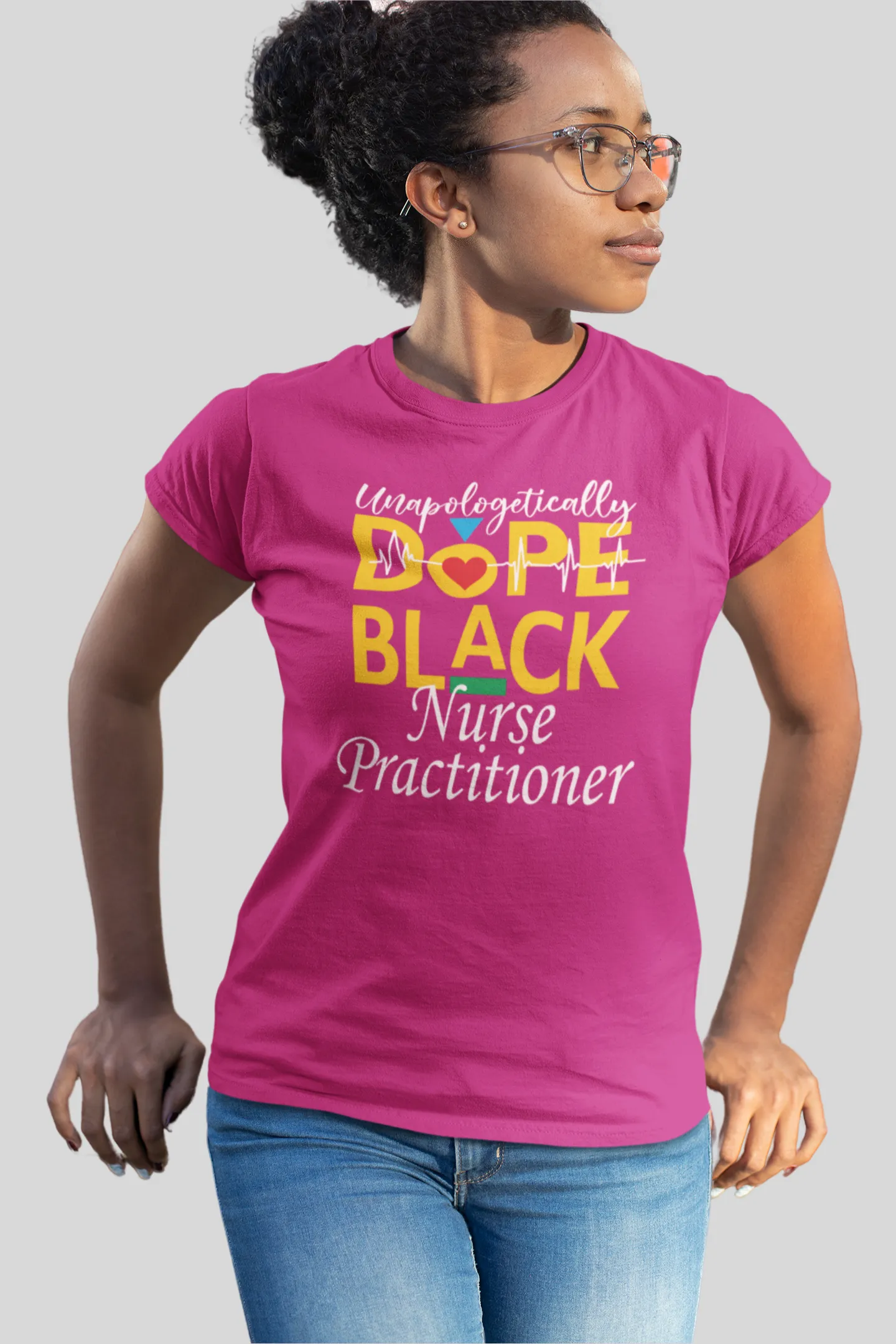 "Unapologetically Dope Black NP" Women's Fitted Tee