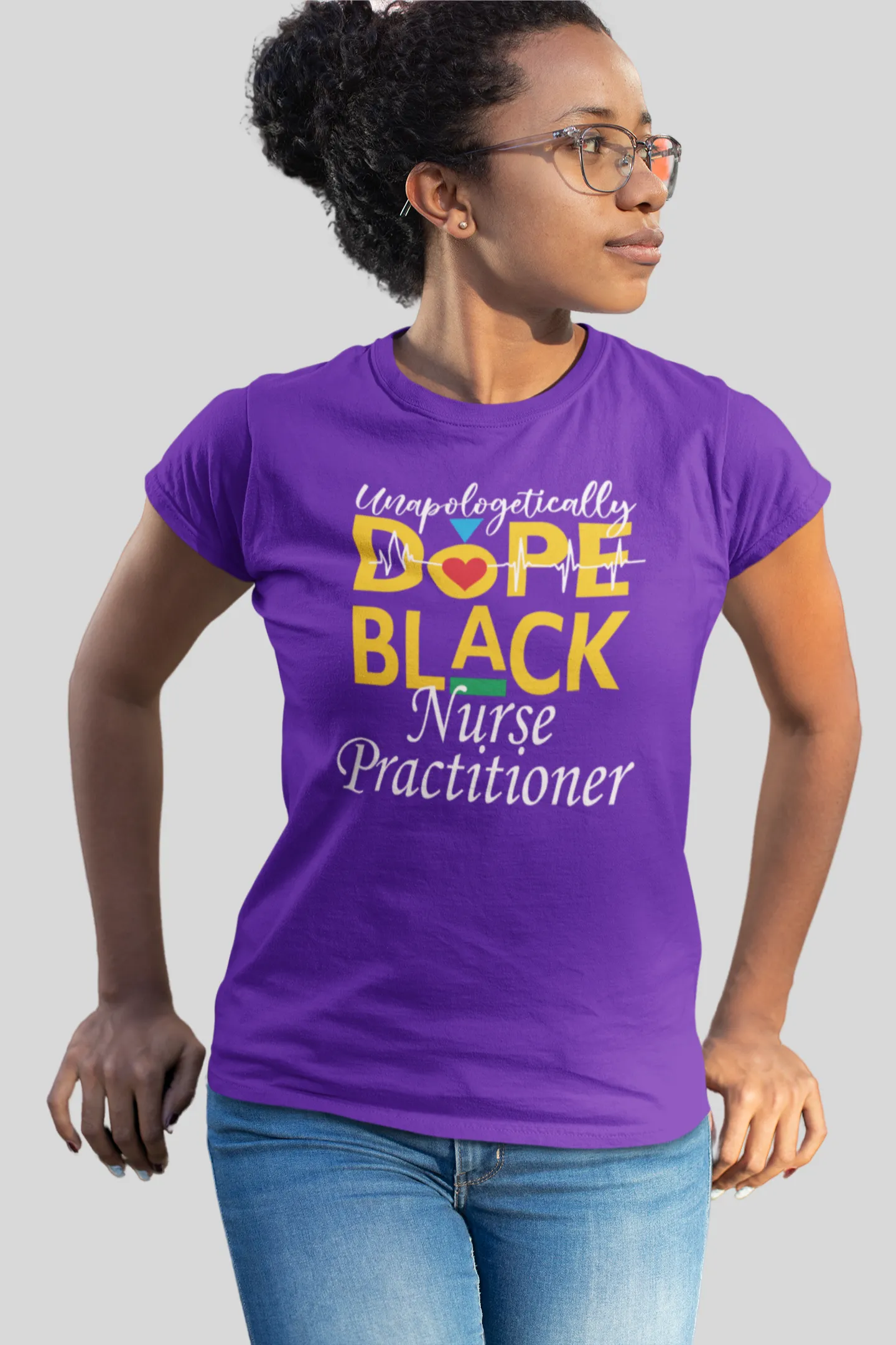 "Unapologetically Dope Black NP" Women's Fitted Tee