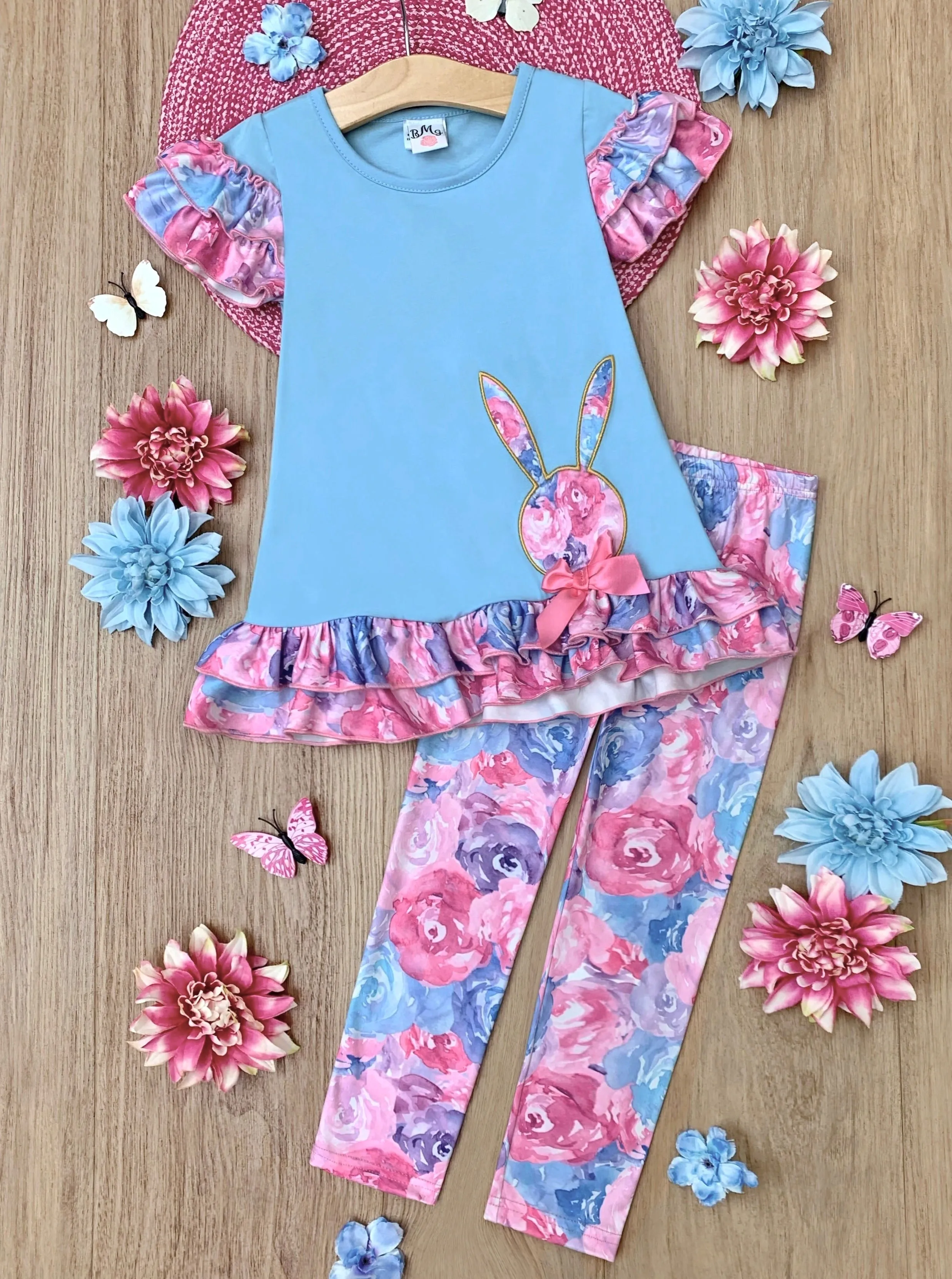 Radiant Roses Floral Bunny Legging Set