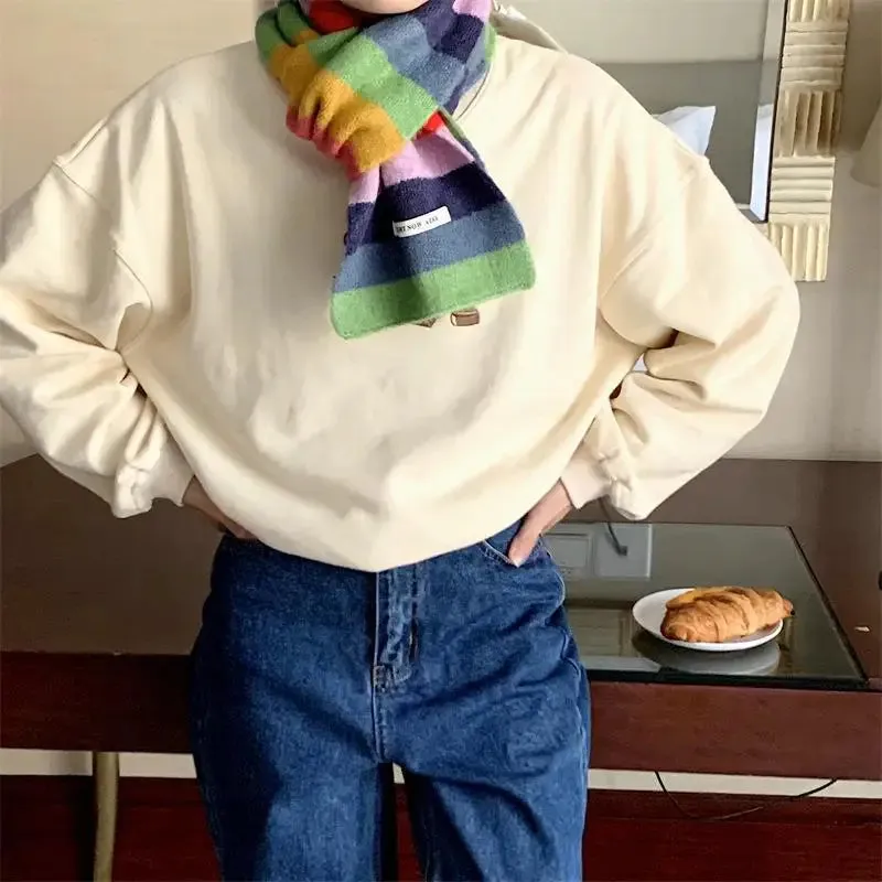 Rainbow Stripes Mohair Scarf