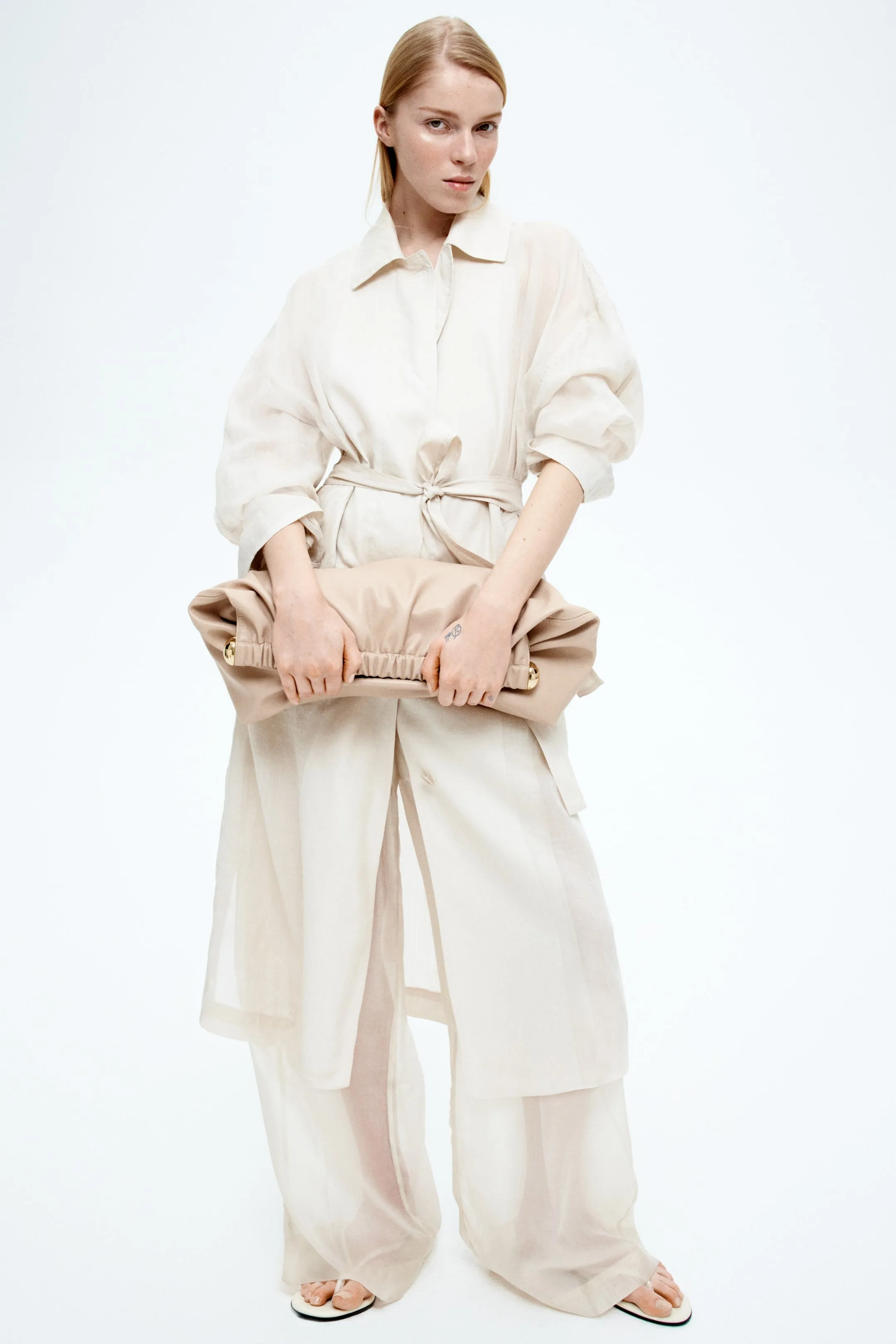 Ramie trench coat