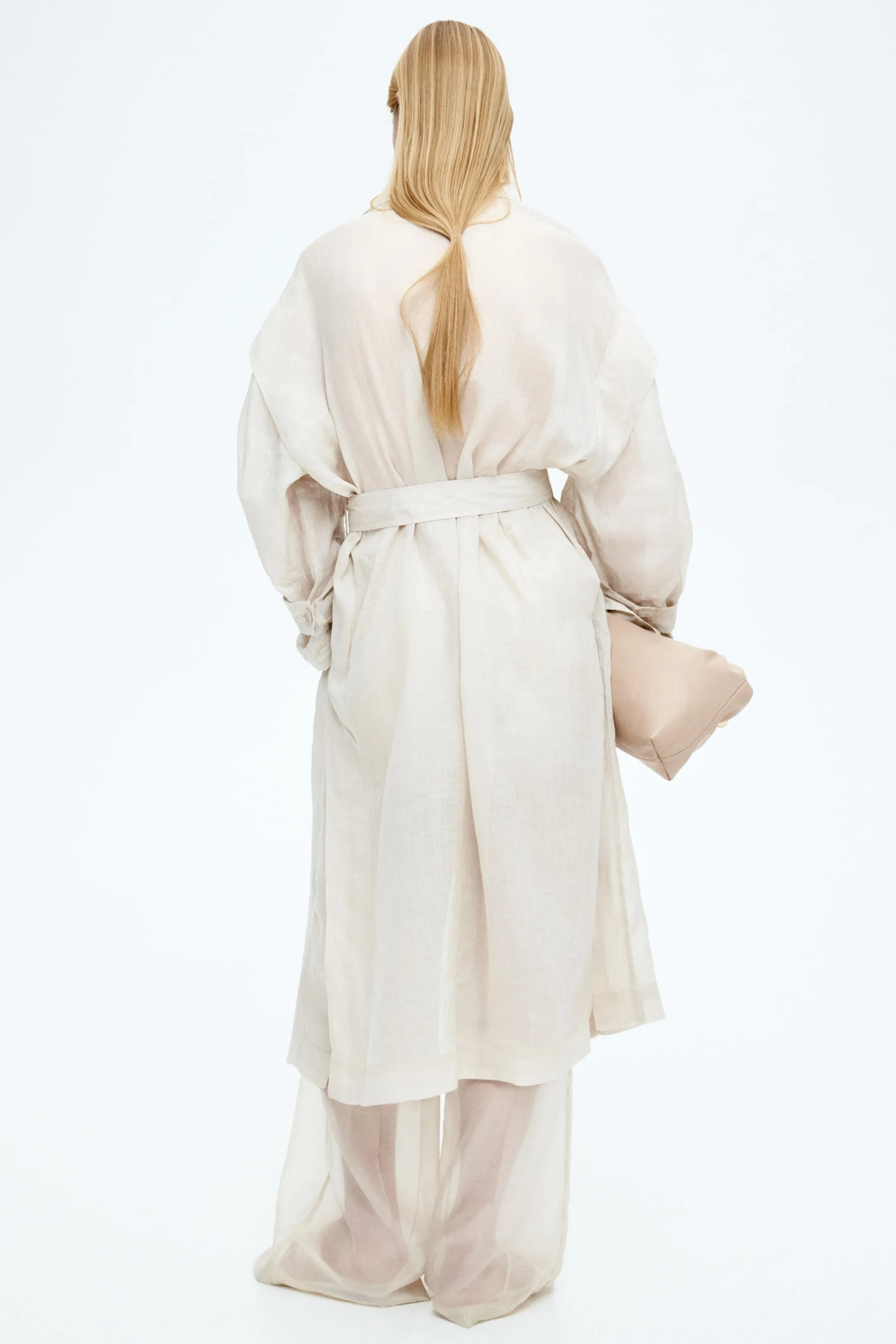 Ramie trench coat