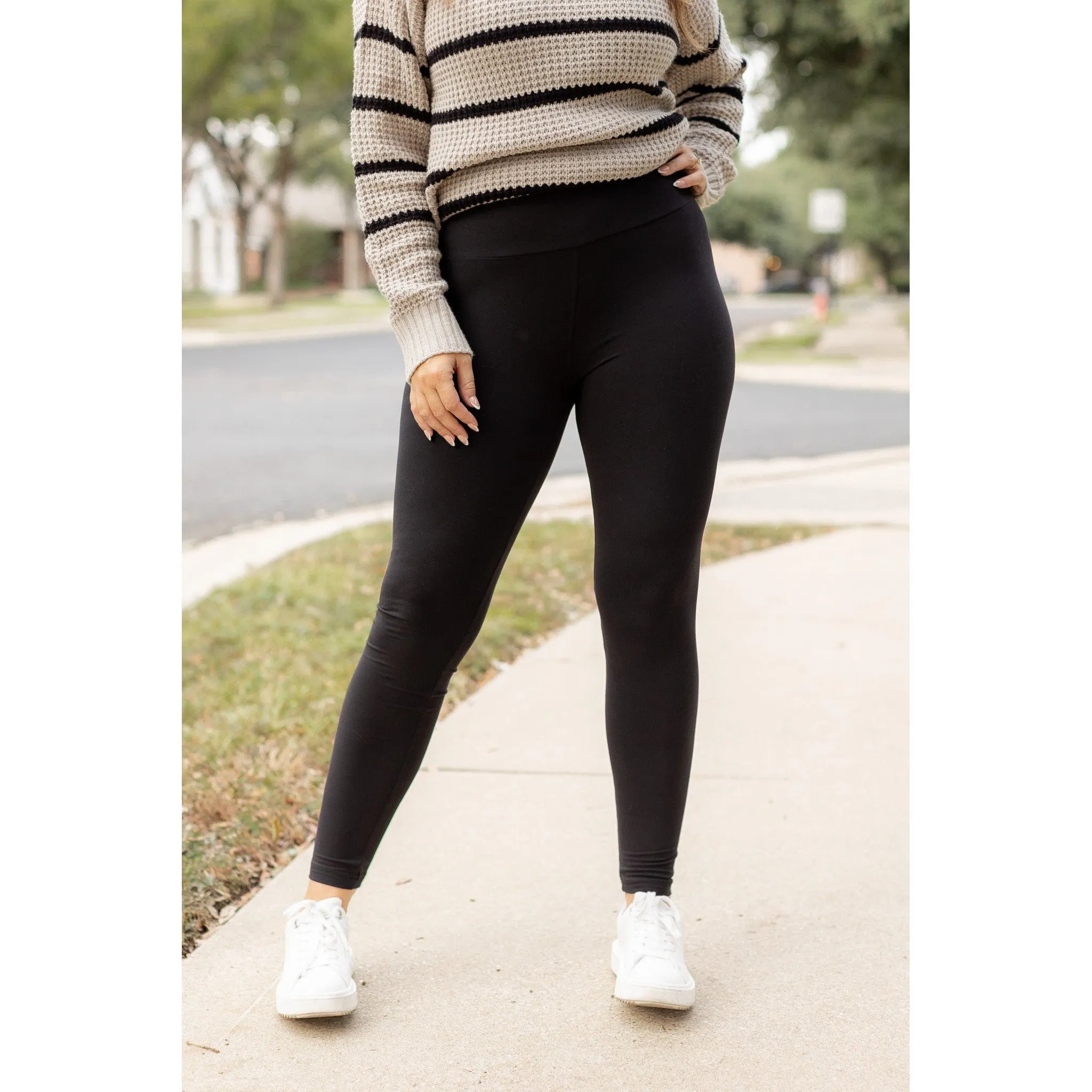Ready to Ship | FULL LENGTH, NO POCKET Black Leggings - Round 3