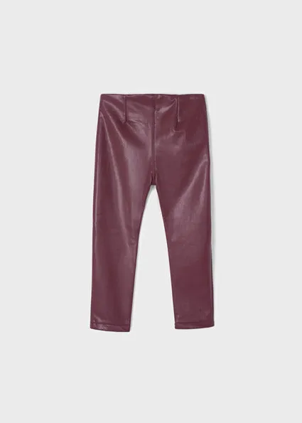 Red Faux Leather Leggings