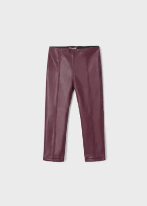 Red Faux Leather Leggings