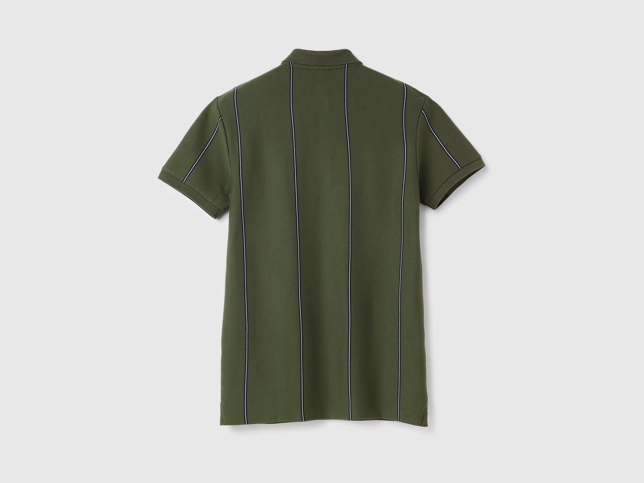 Regular Fit Polo Neck Striped T-shirts