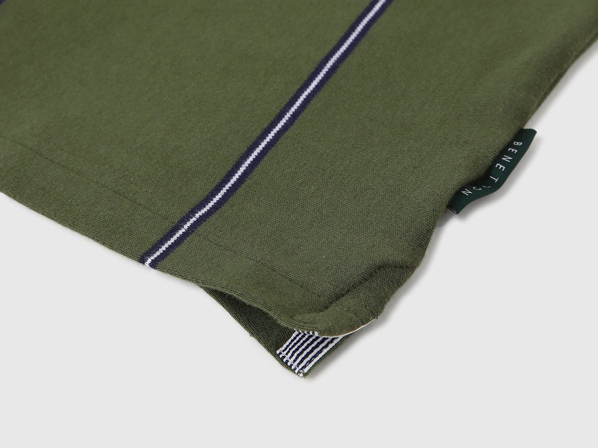 Regular Fit Polo Neck Striped T-shirts