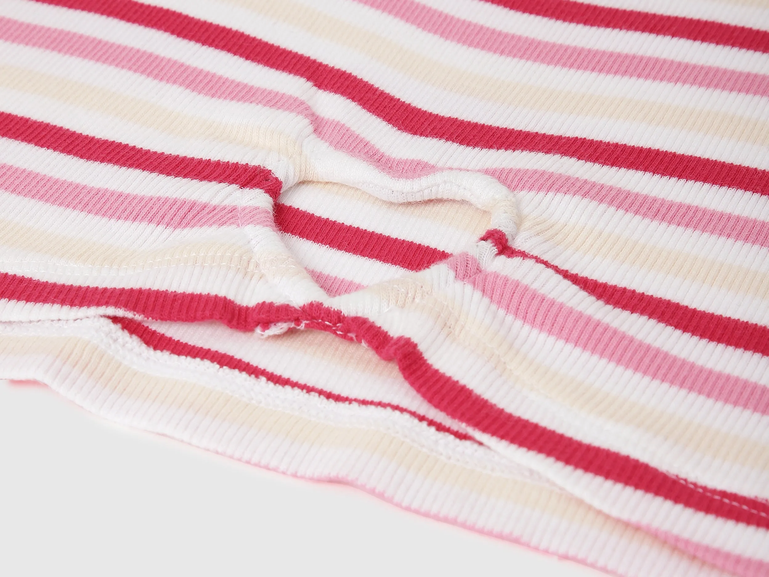 Regular Fit Round Neck Striped Tops