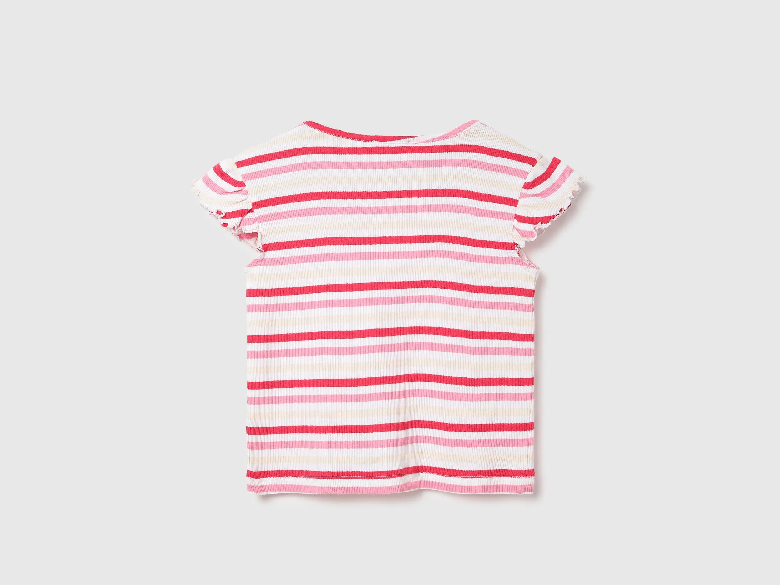 Regular Fit Round Neck Striped Tops