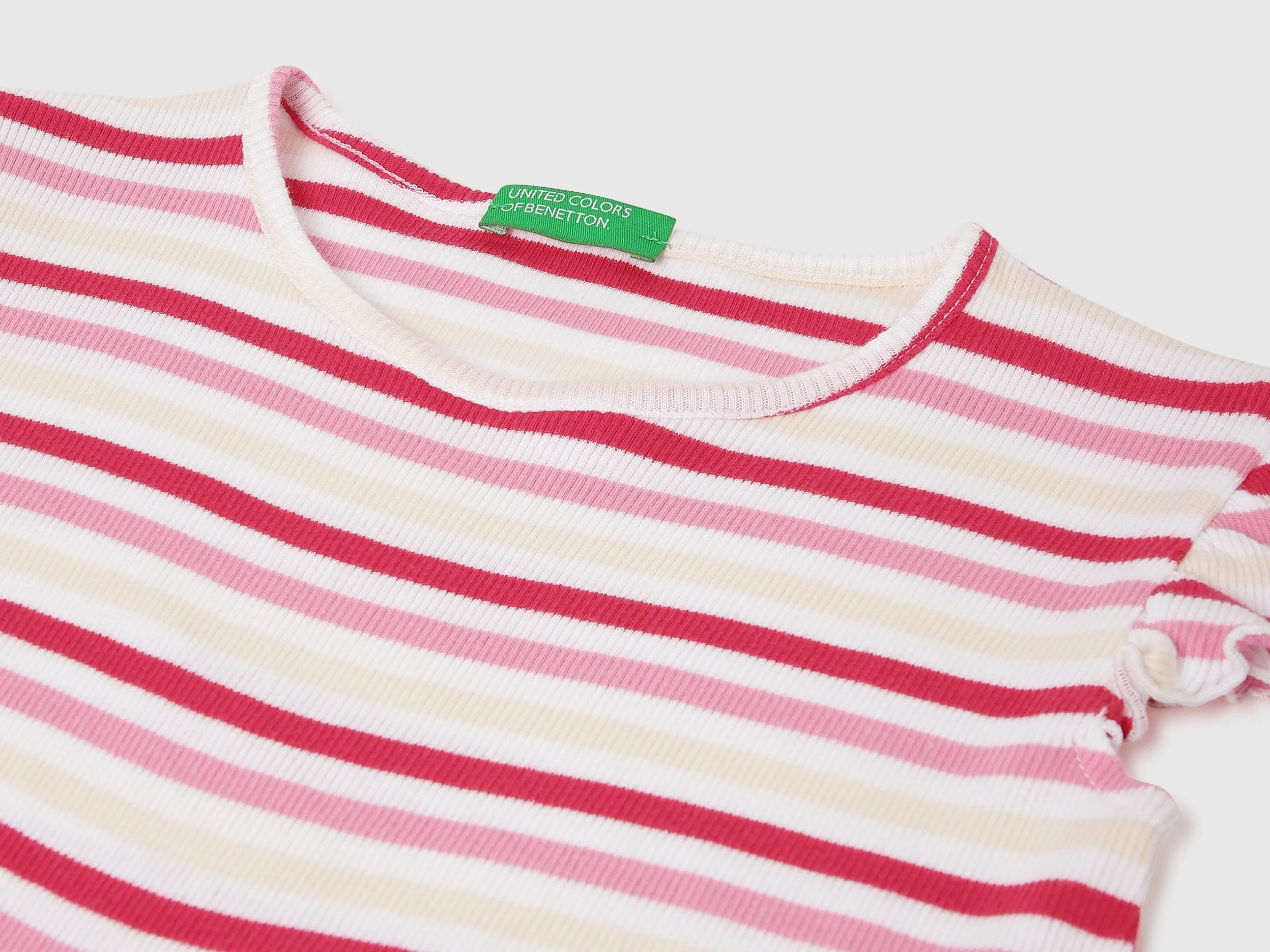 Regular Fit Round Neck Striped Tops