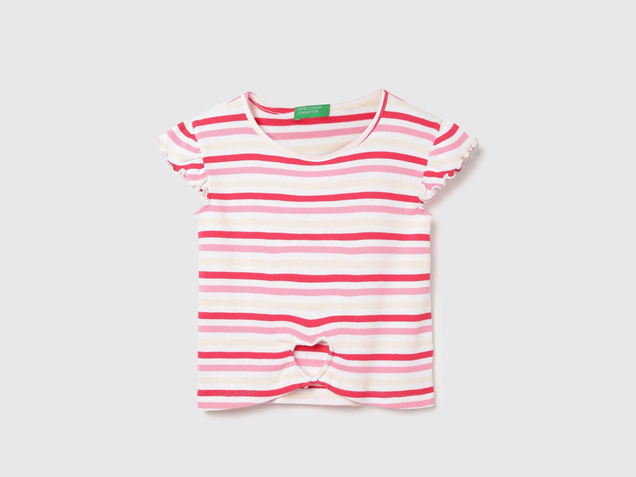 Regular Fit Round Neck Striped Tops
