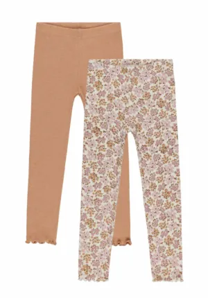 Ribbed Leggings | Grapefruit