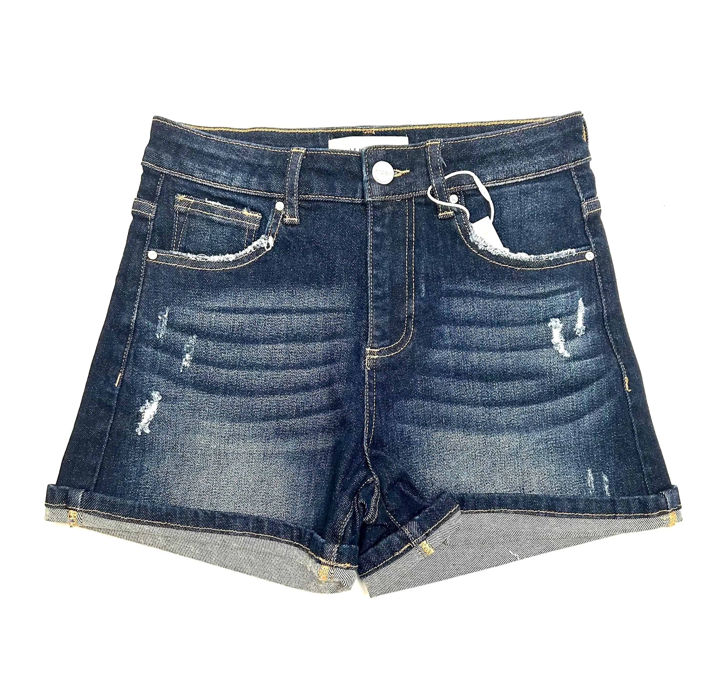 Risen- High Rise Turn Up Cuff Shorts