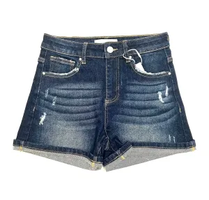 Risen- High Rise Turn Up Cuff Shorts