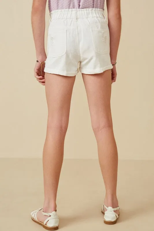 Roll Up Denim Shorts