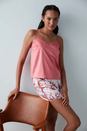 Rosy Printed Satin Shorts PJ Bottom