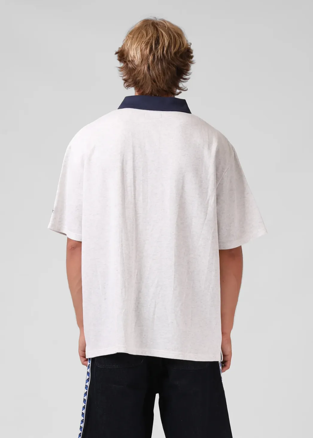 RPM Pro Polo - White Marl/Navy