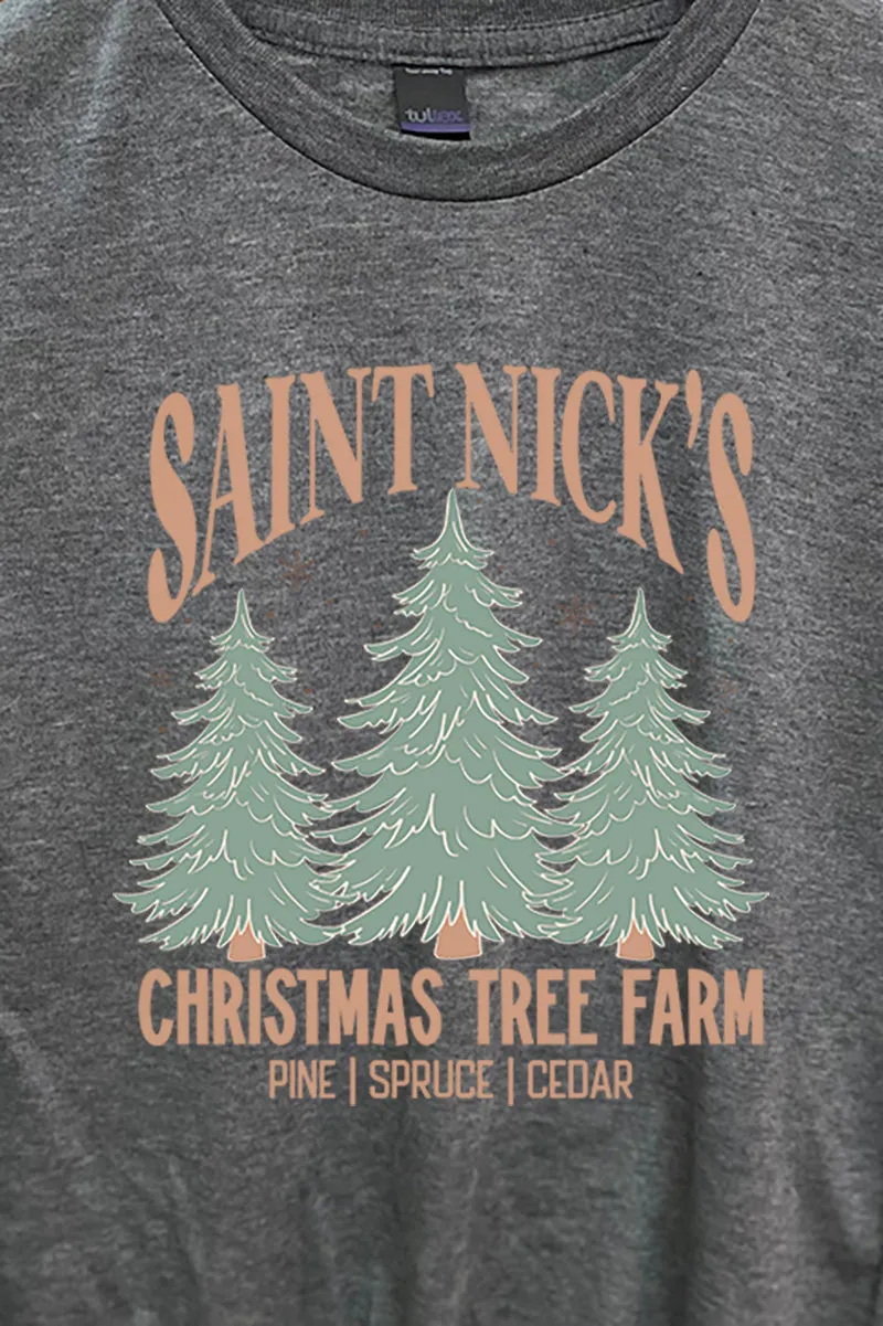Saint Nick's Christmas Tree Farm Unisex Blend Tee