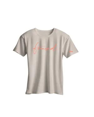 Script Focused Tees Cream