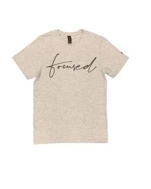 Script Focused Tees Grey