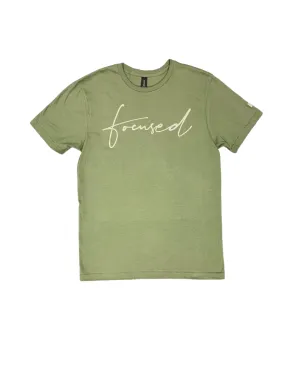 Script Focused Tees Sage