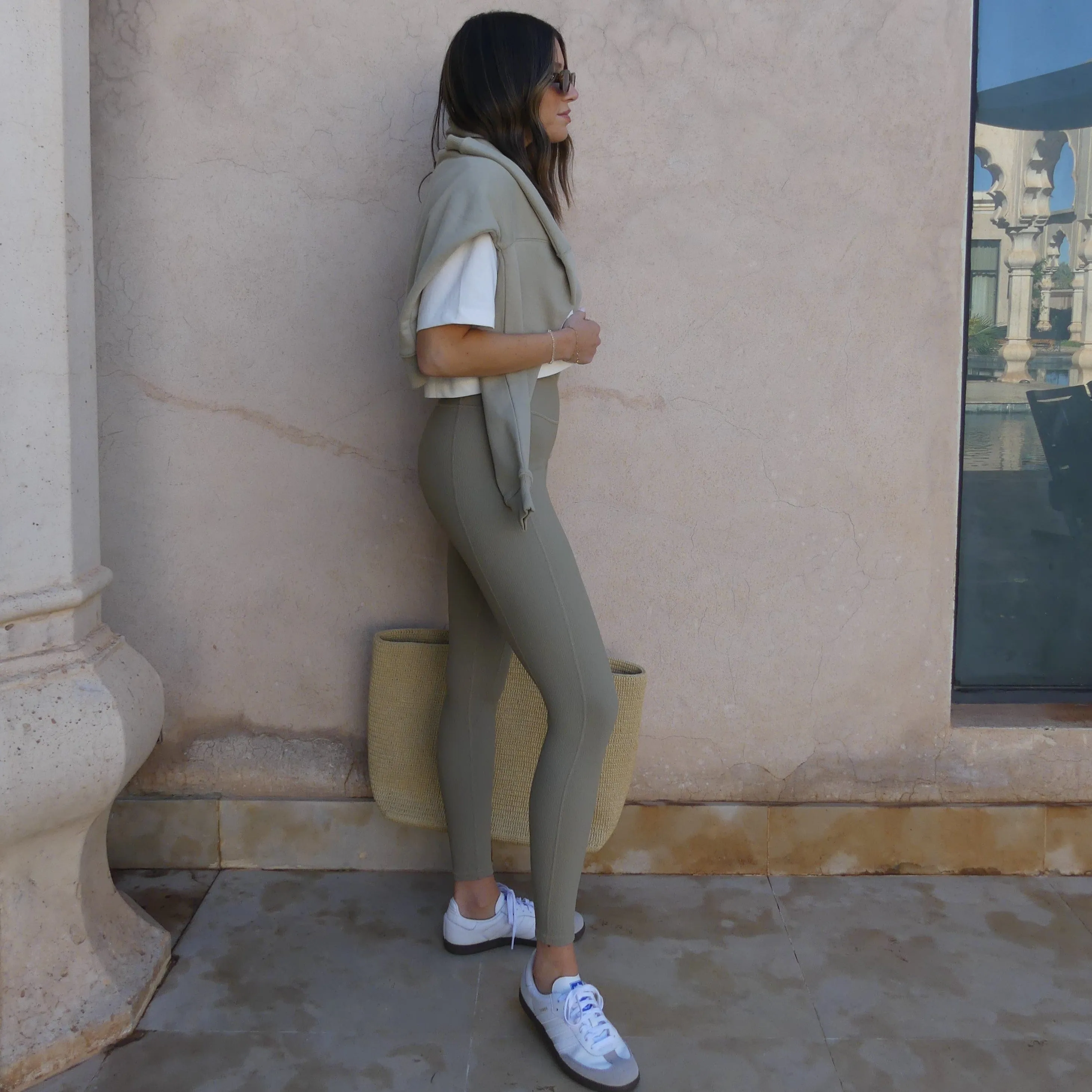 SCULPT RIB LEGGINGS - FAWN