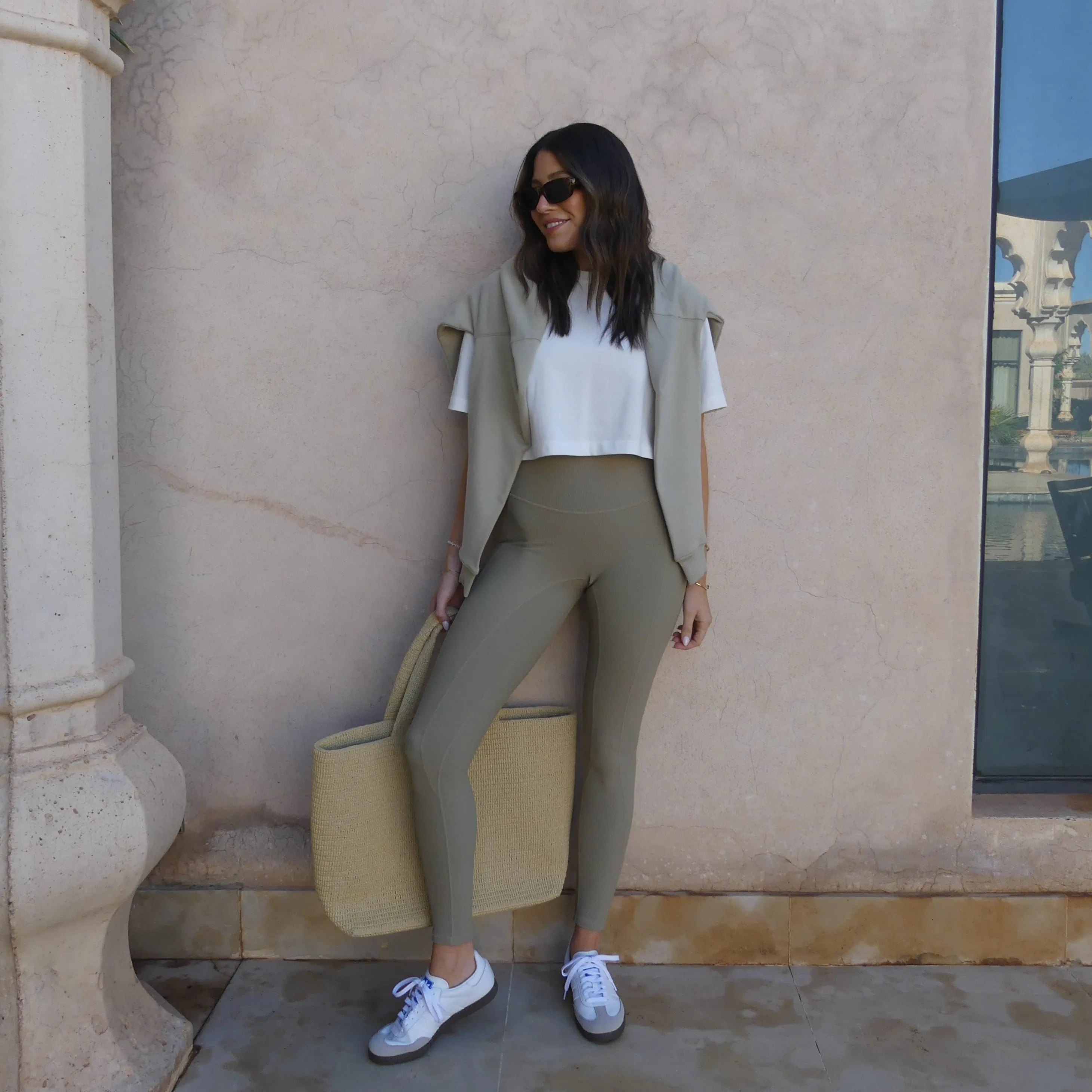 SCULPT RIB LEGGINGS - FAWN