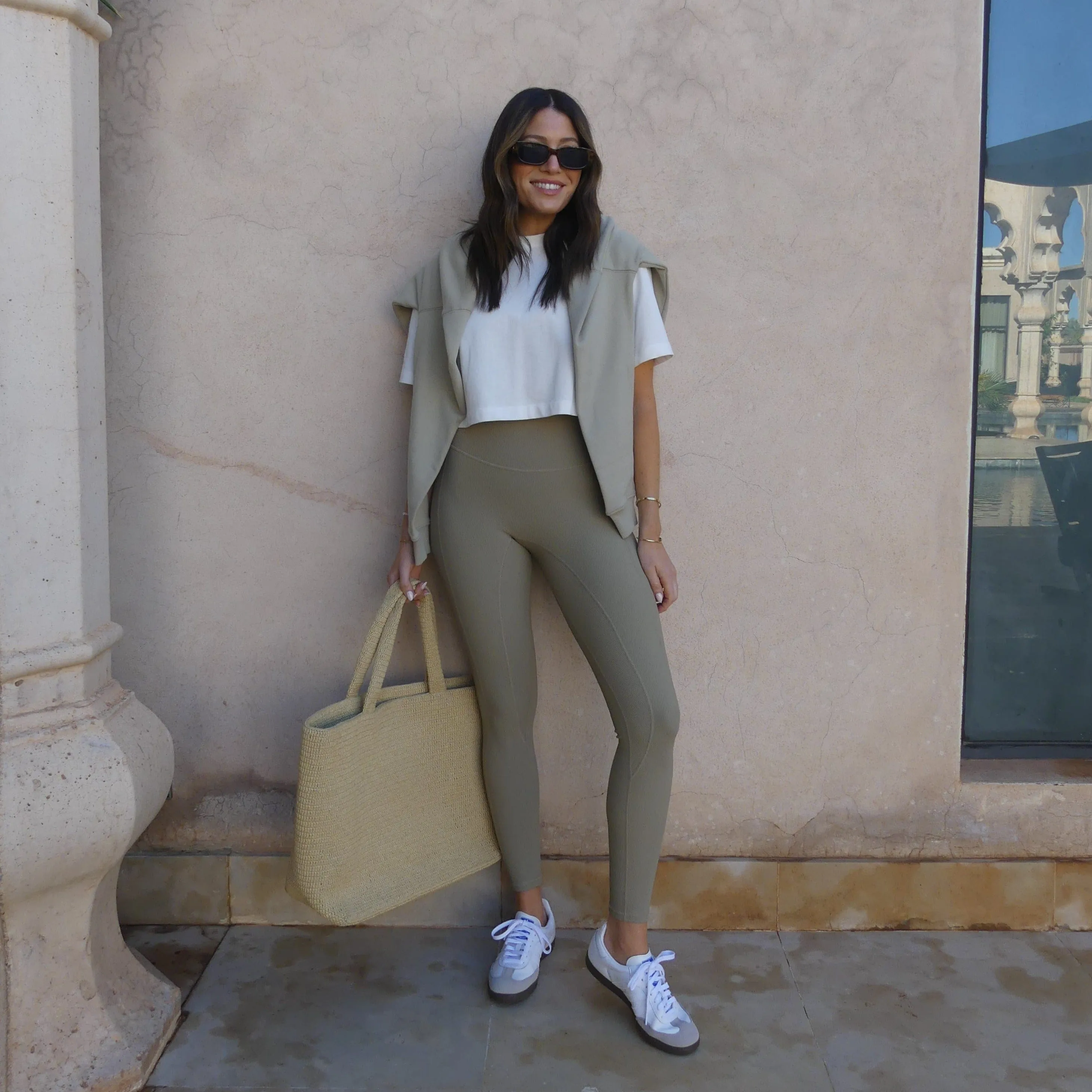 SCULPT RIB LEGGINGS - FAWN