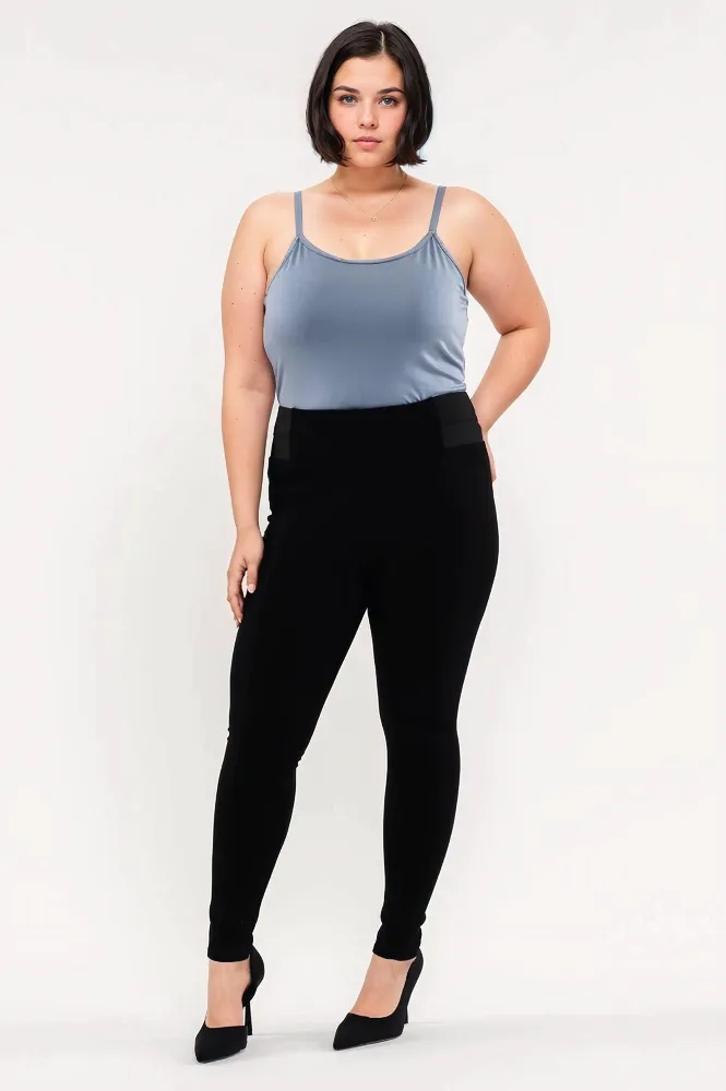 Sculpted Comfort Skinny Leggings - Black
