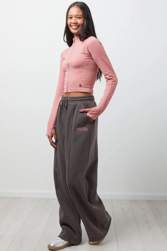 Seamless Zip Through Pink