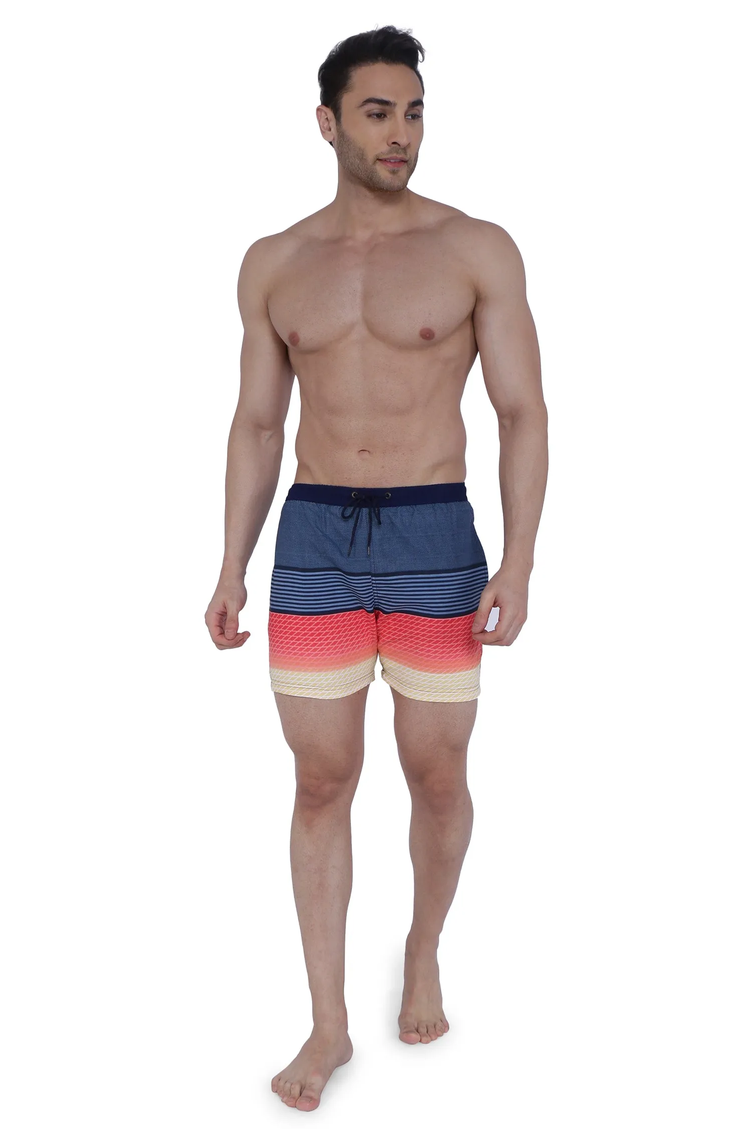 Semantic Designer Microfiber Swimshorts - Printed Gradient