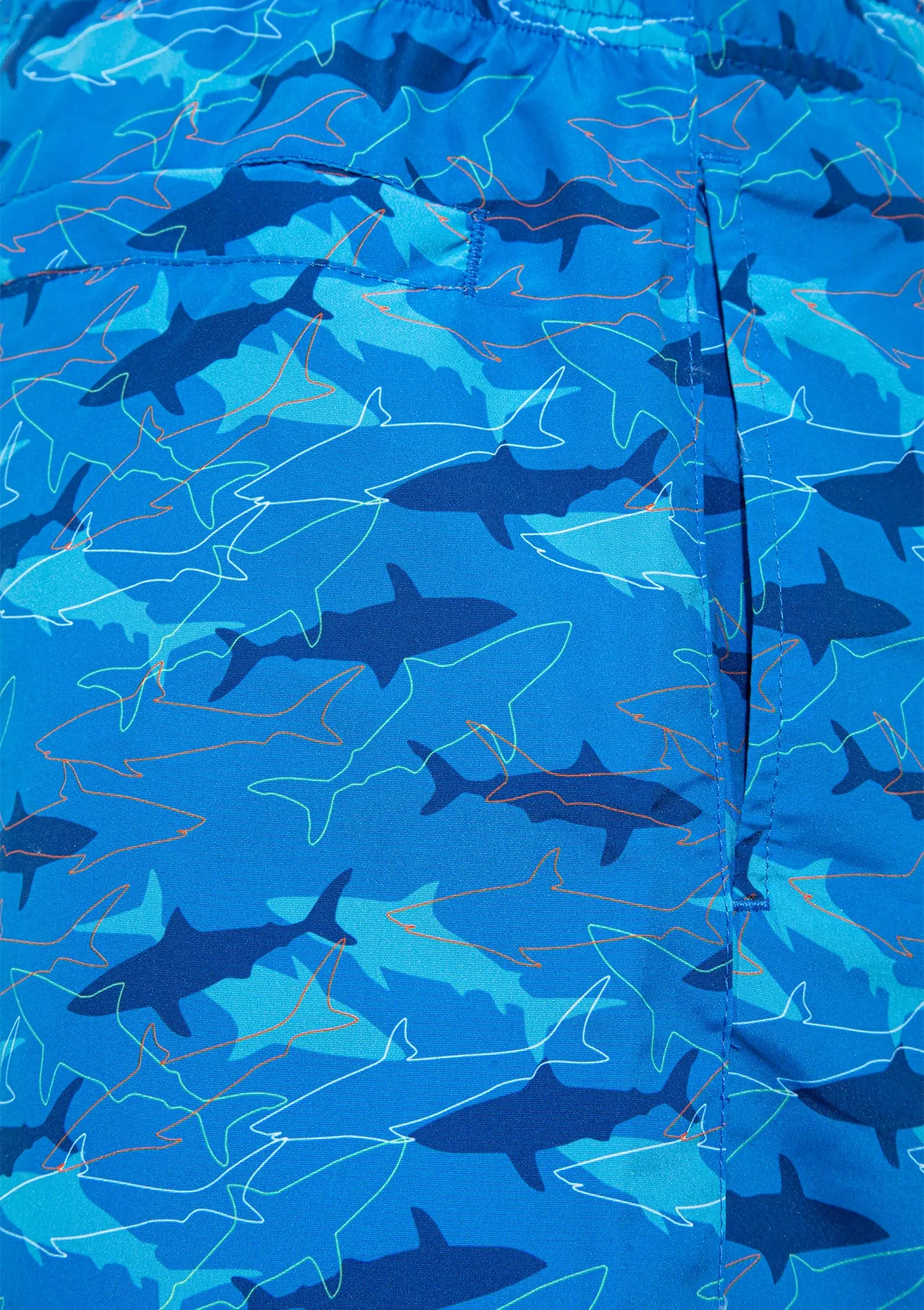 Sharks Printed Blue Trunks