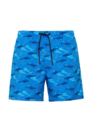 Sharks Printed Blue Trunks
