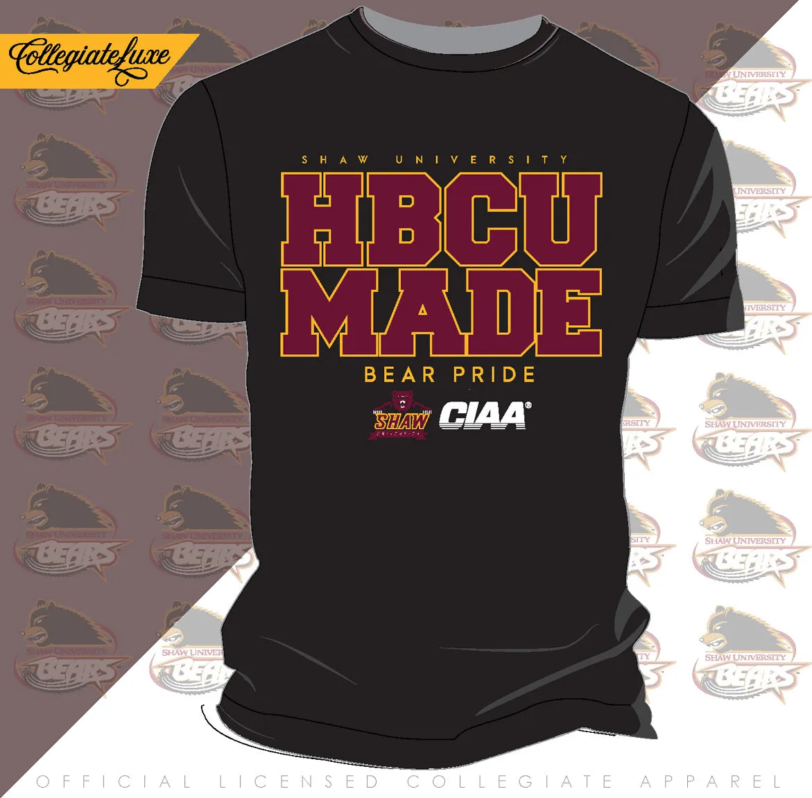 SHAW Univ | HBCU MADE Black Unisex Tees (**)