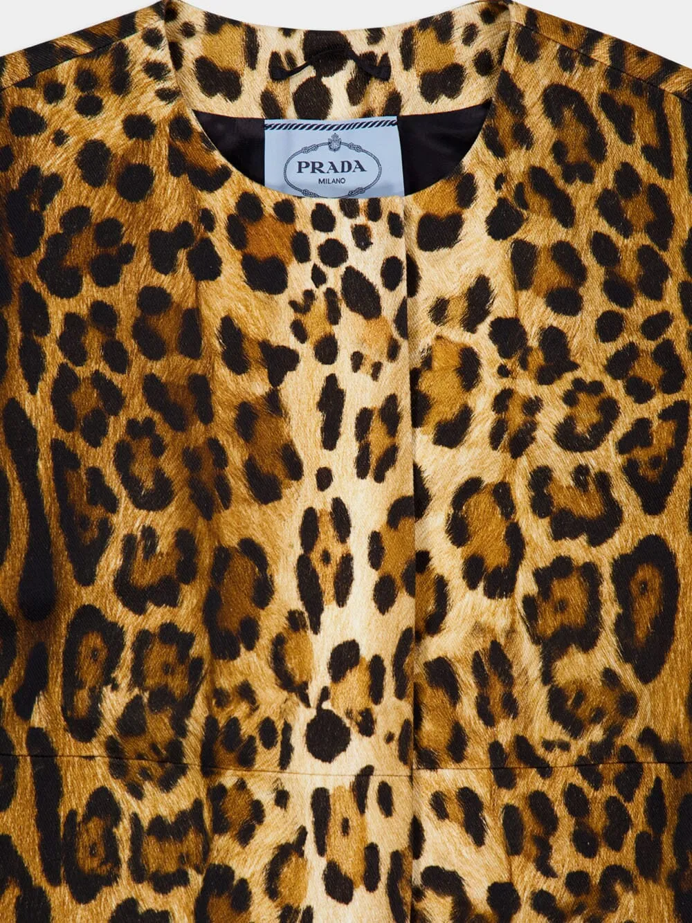 Single-Breasted Animal Print Drill Coat