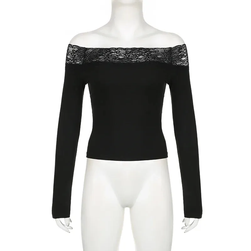 Skinny Lace Long Sleeve Shirt