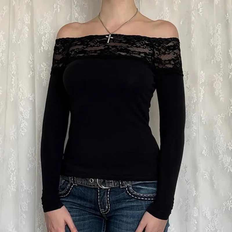 Skinny Lace Long Sleeve Shirt