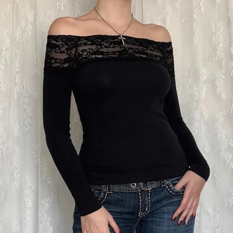 Skinny Lace Long Sleeve Shirt