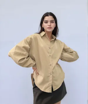 Solid Brown Long Sleeve Shirt
