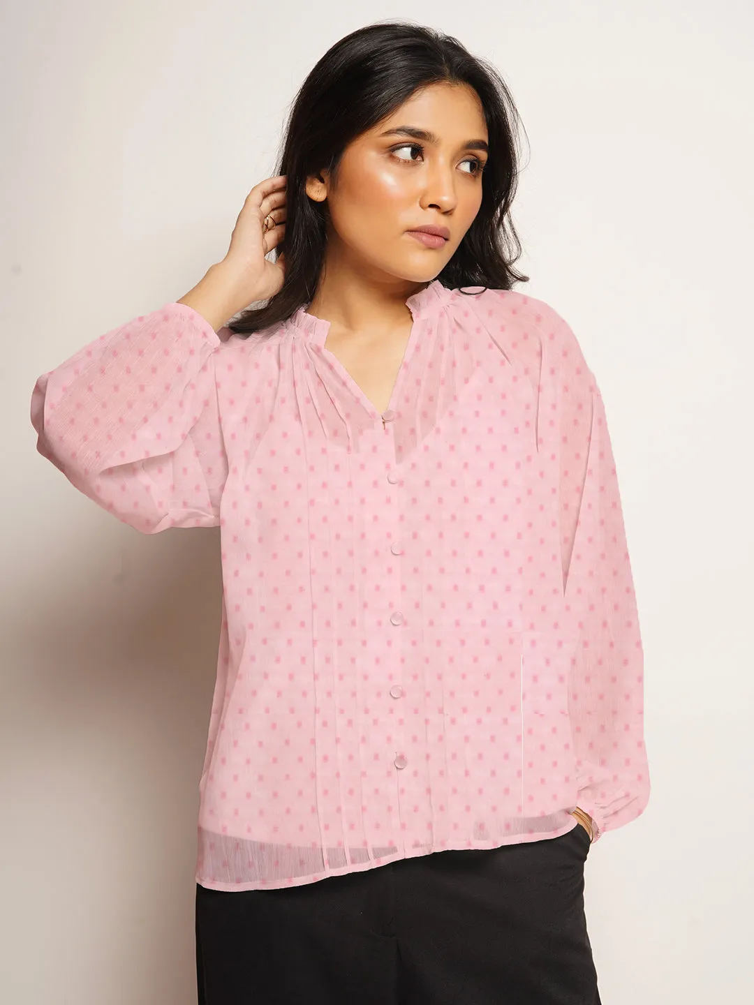 Solid V-Neck Top