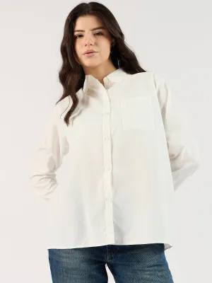 Solid White Oversized Shirt