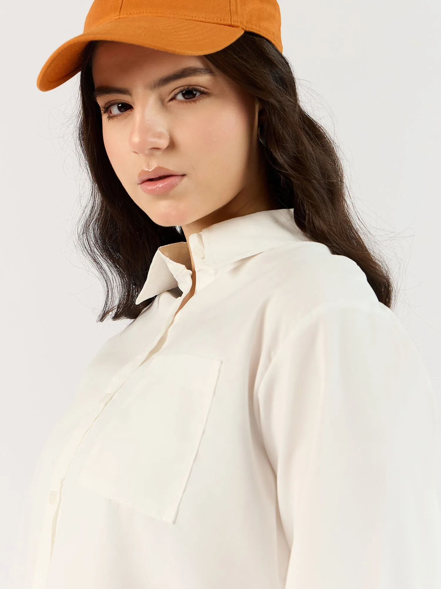 Solid White Oversized Shirt
