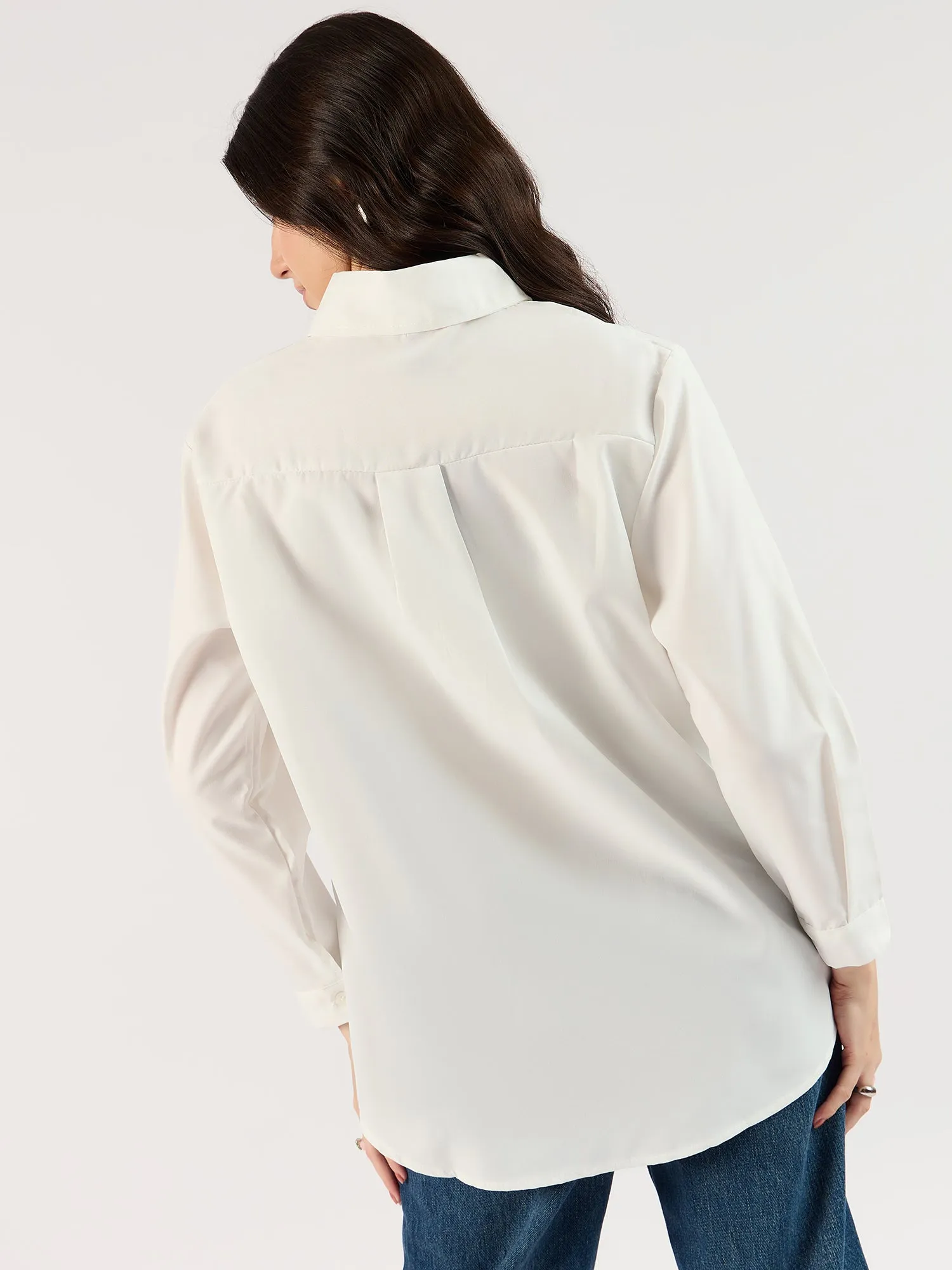 Solid White Oversized Shirt