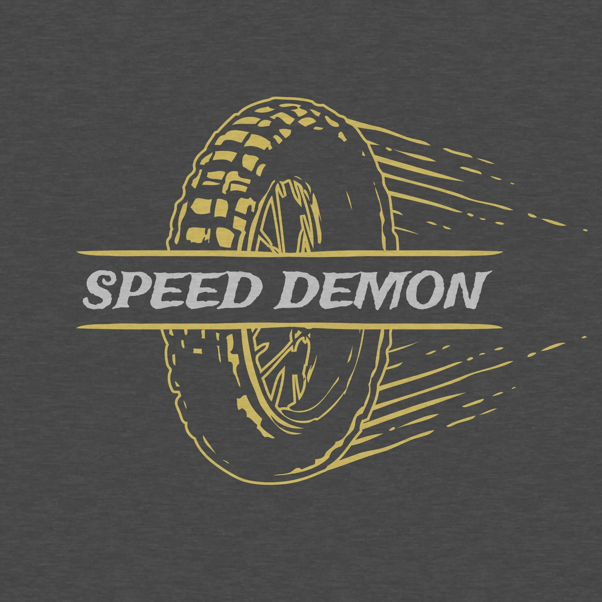 Speed Demon, Tire Print, Racing - Men's Cotton Tee
