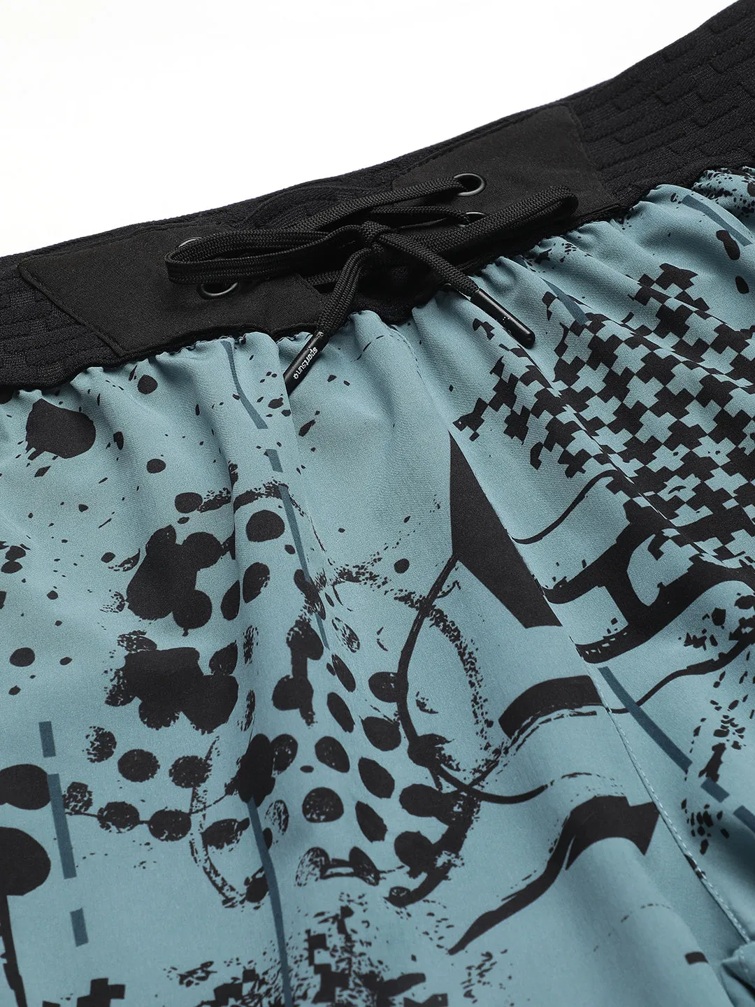 Sport Sun Ice Blue Printed Men NS Lycra Shorts