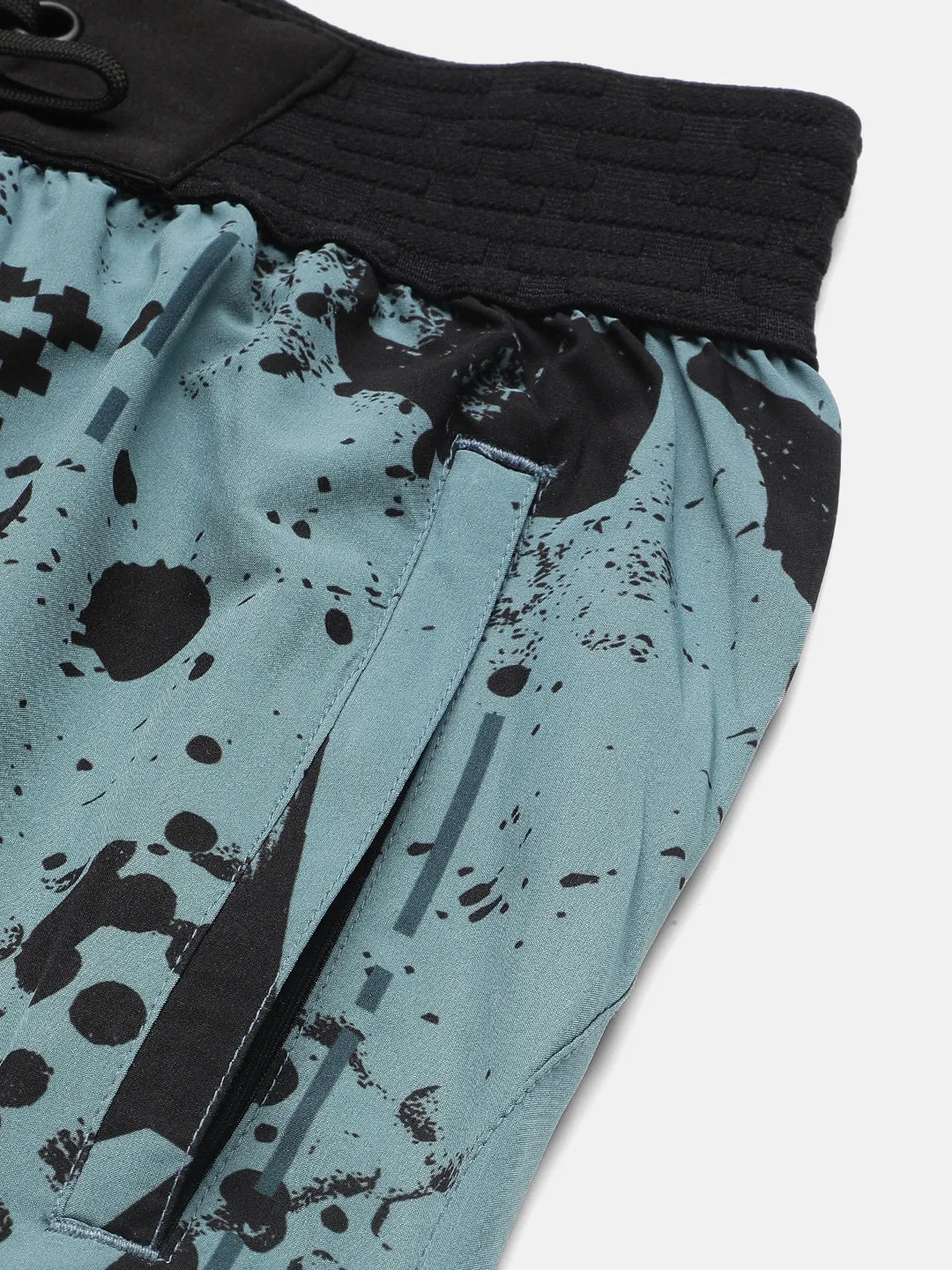 Sport Sun Ice Blue Printed Men NS Lycra Shorts