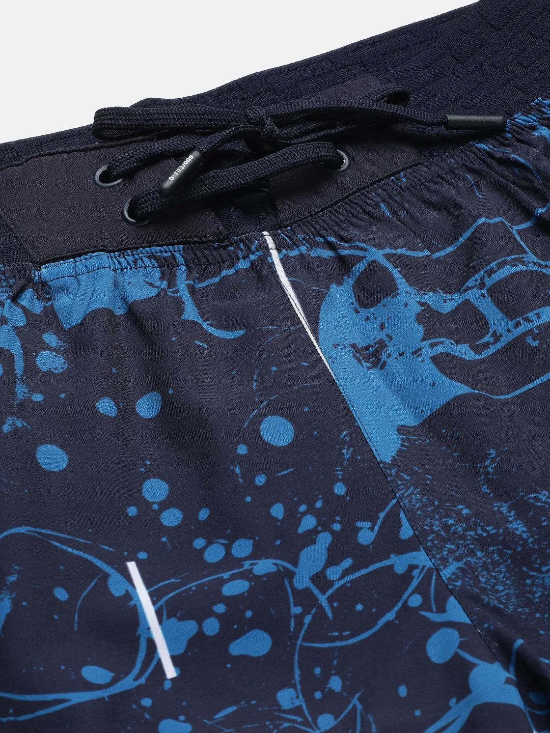 Sport Sun Navy Blue Printed Men NS Lycra Shorts