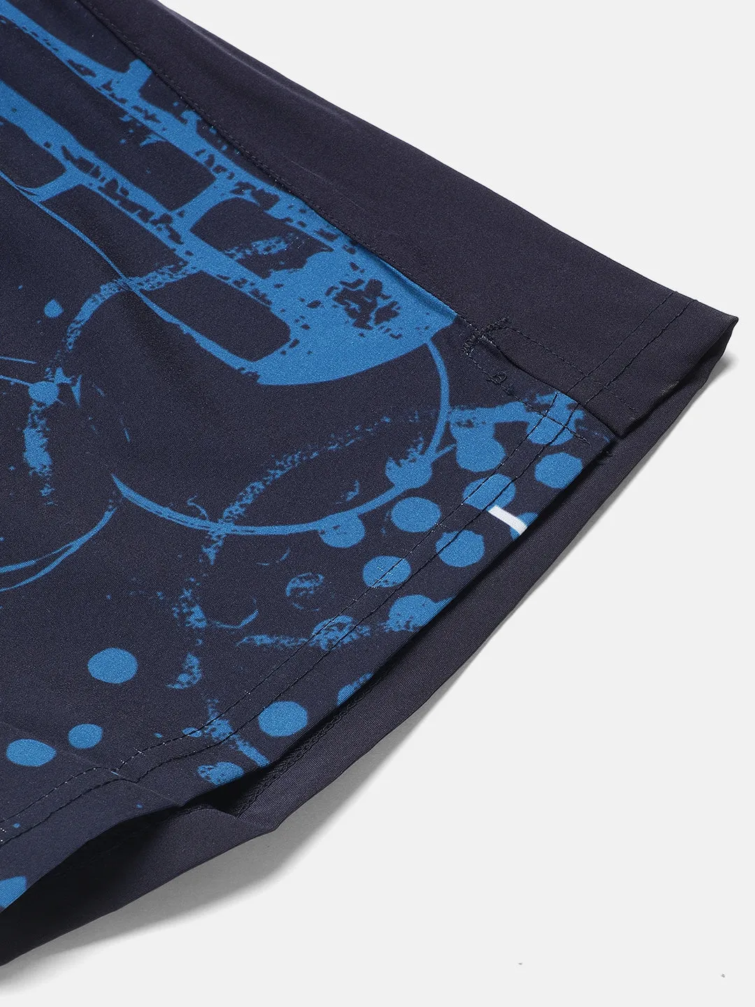 Sport Sun Navy Blue Printed Men NS Lycra Shorts